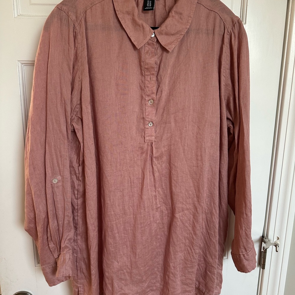 Jones New York Men's Casual Rose Button Down Shirt
